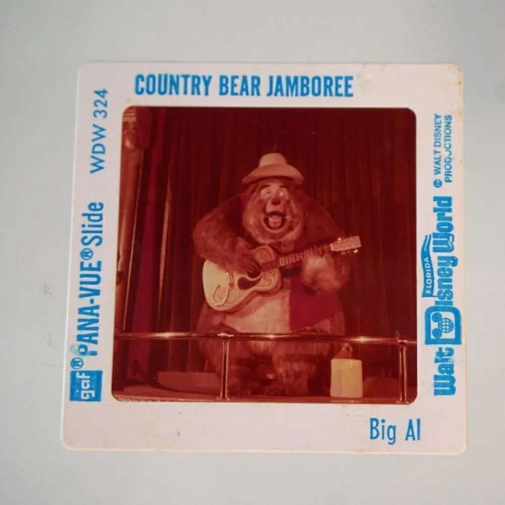 Vintage Lot of 5 Pana-Vue Film Slides Walt Disney World Country Bear Jamboree